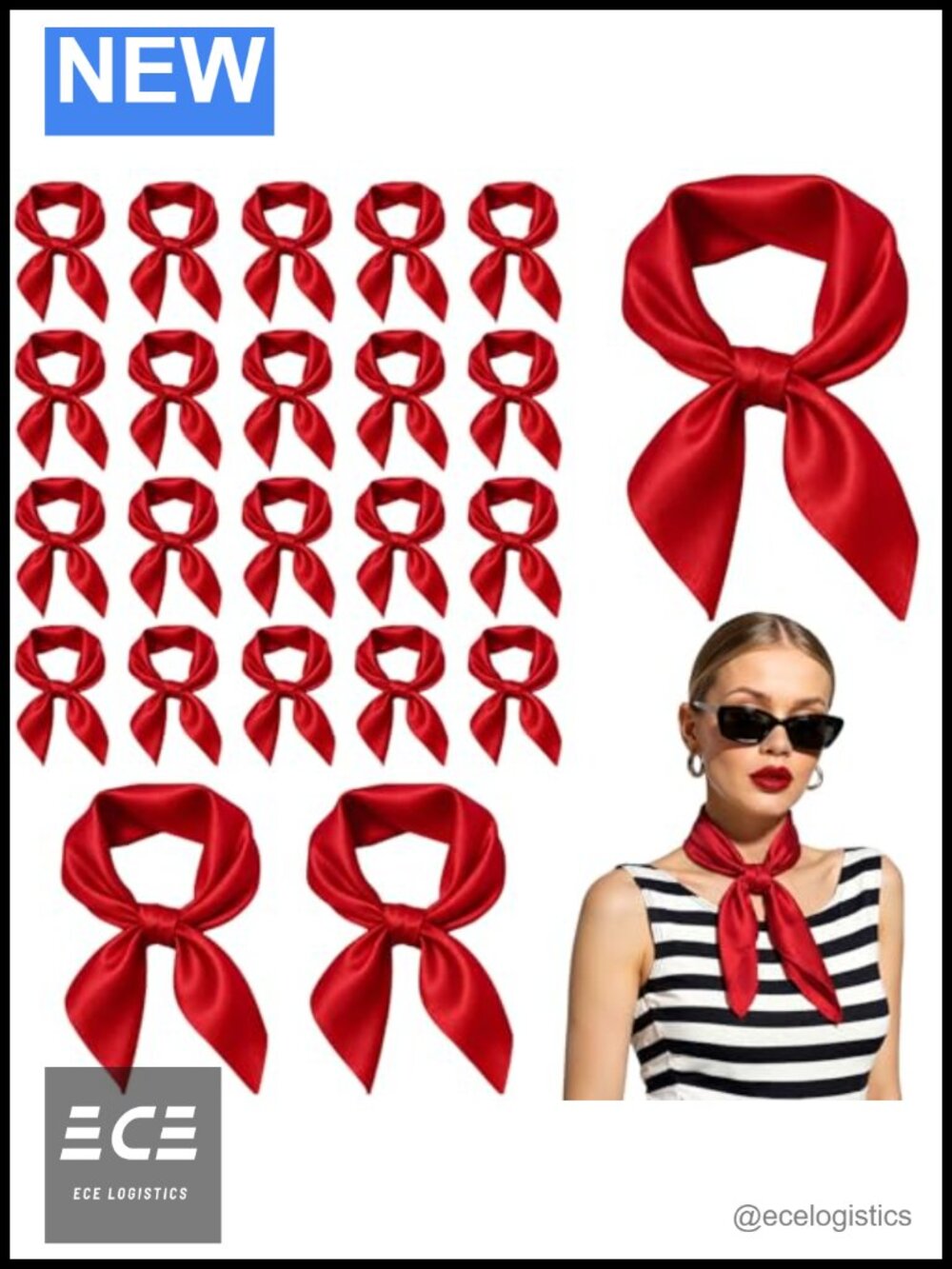 100% Imitation Silk Square Scarf 23.6in Lightweight Solid Head Scarf